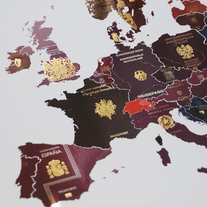 Passport Map Europe A2 Poster print