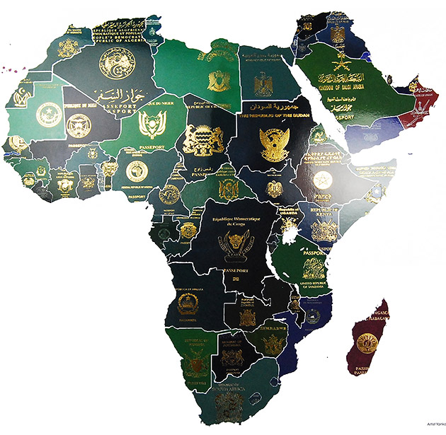 Passport Map Europe A2 Poster print